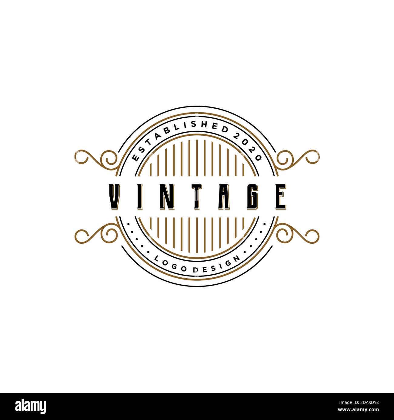 vintage retro badge emblem logo design Stock Vector