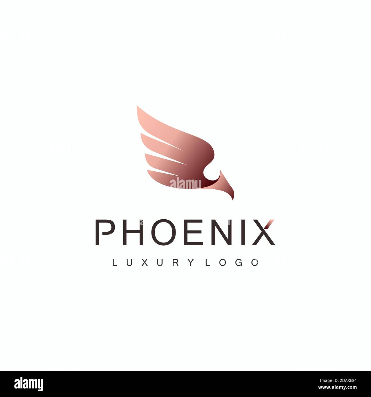 Luxury phoenix bird logo vector Stock Vector