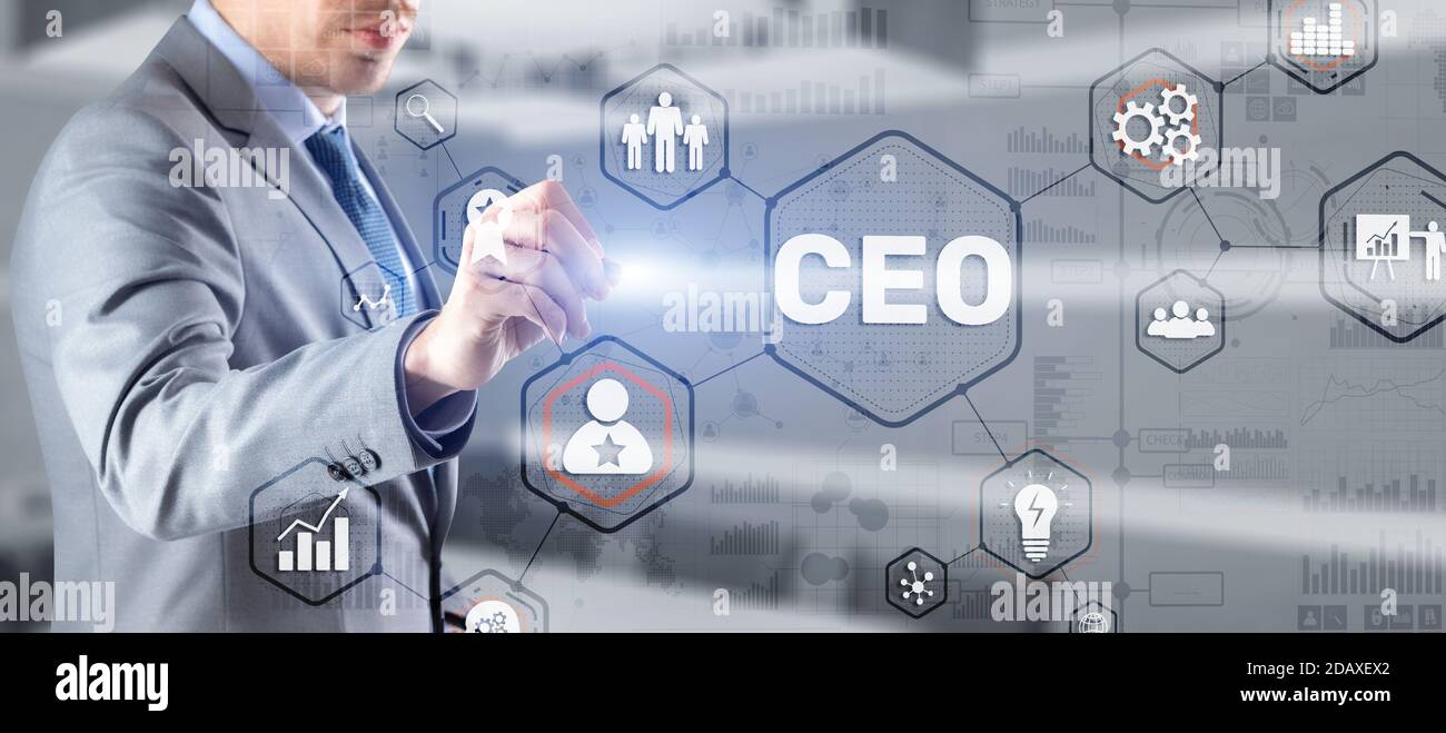 Chief Executive Officer. CEO business concept on virtual screen Stock ...