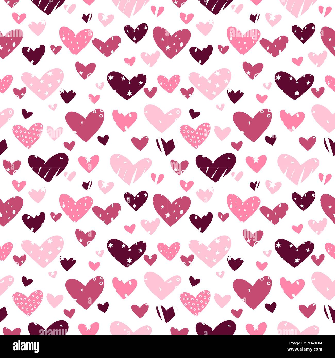 Vector seamless pattern with heart Stock Vector Image & Art - Alamy