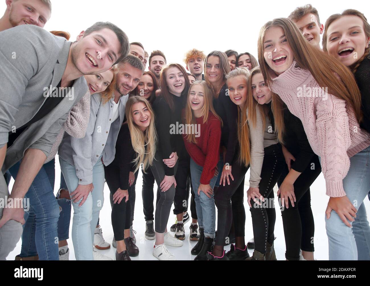 large group of confident young people standing together Stock Photo - Alamy