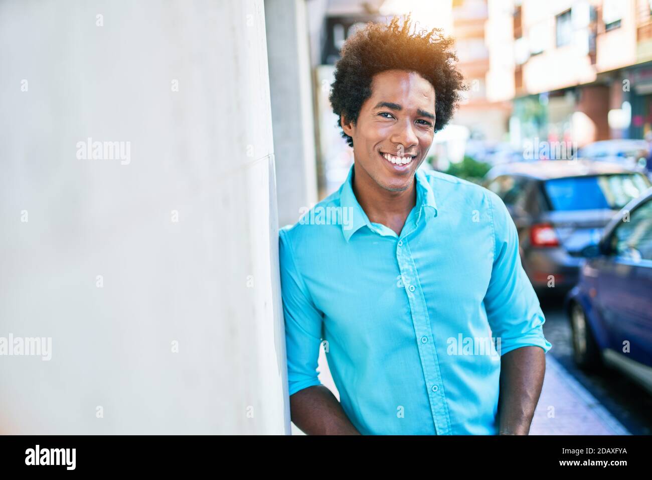 Young handsome african american man wearing casual clothes smiling ...