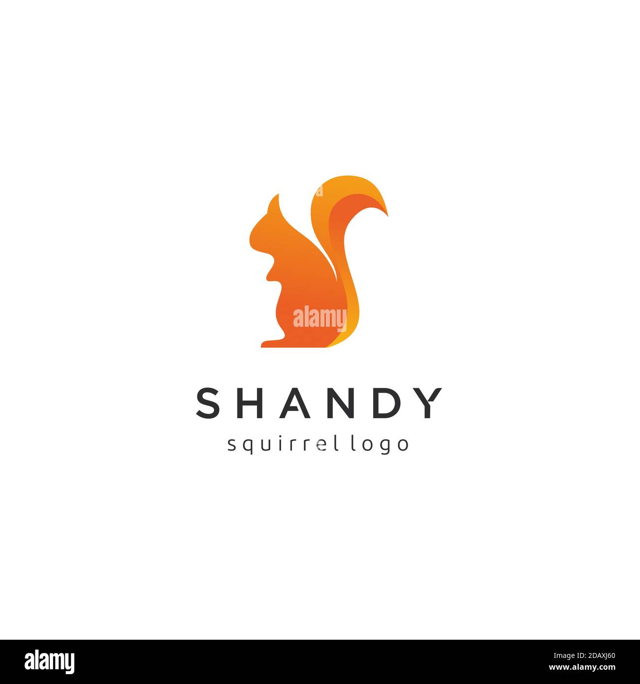 Creative squirrel logo design Stock Vector