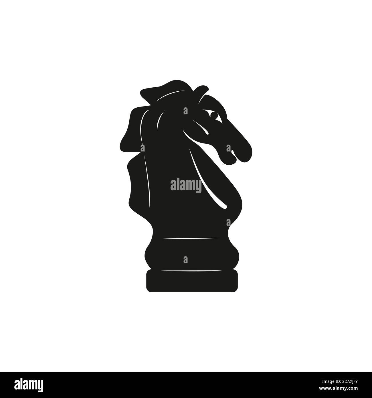 Horse black head silhouette of a chess piece Free Icon