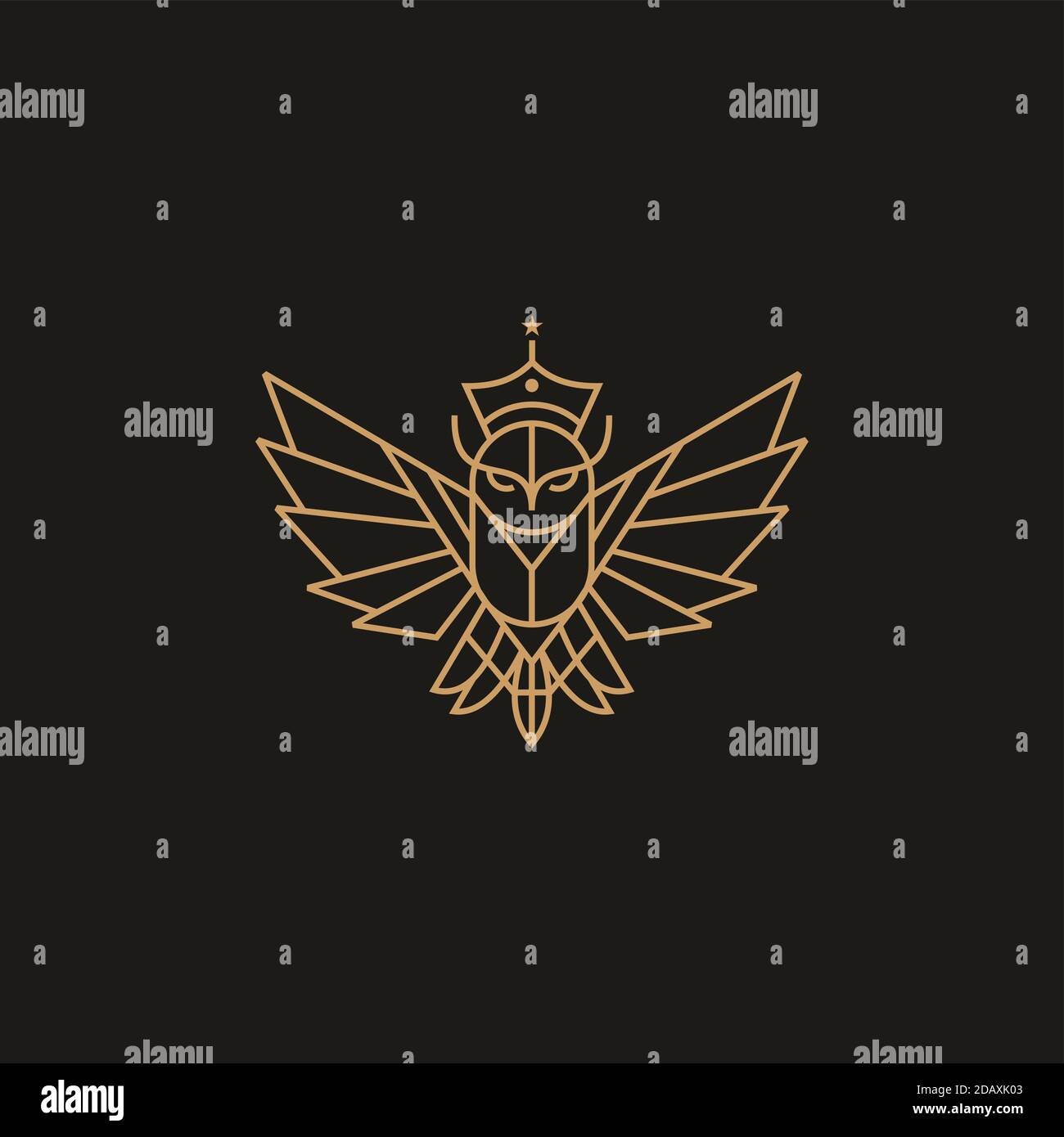line art Owl logo and icon concept. modern linear style vector ...