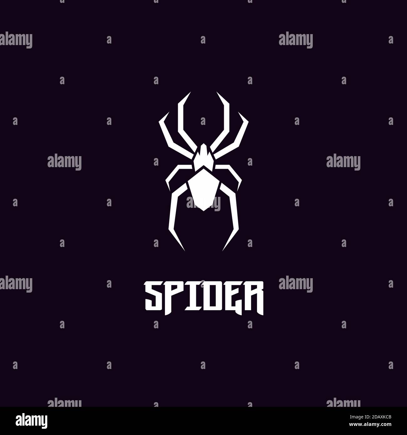 Silhouette Spider Insect Arthropod symbol logo design Stock Vector