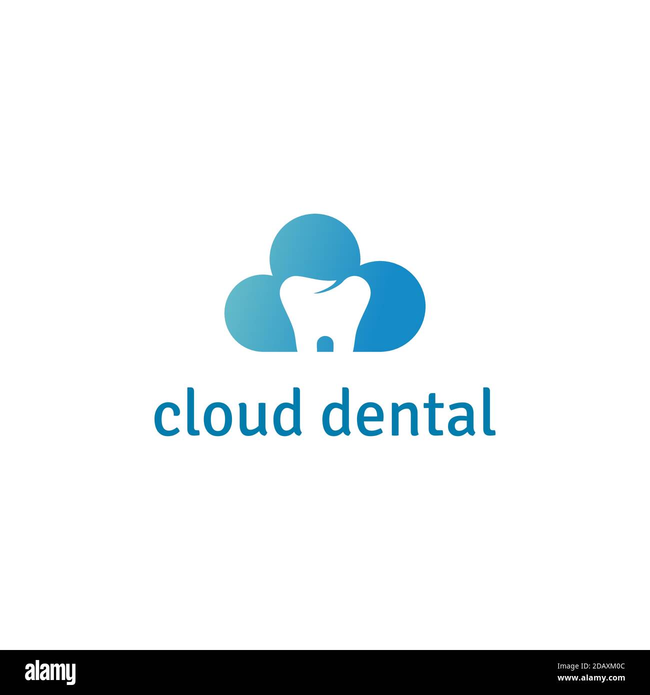 cloud computing with dental logo design Stock Vector