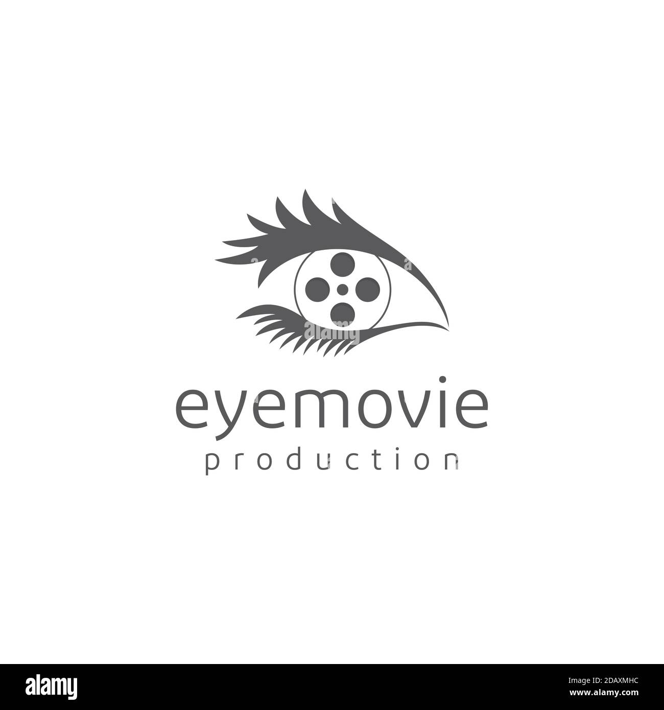 Movie roll and Eye for movie production logo design Stock Vector Image \u0026  Art - Alamy, image size:1300x1390