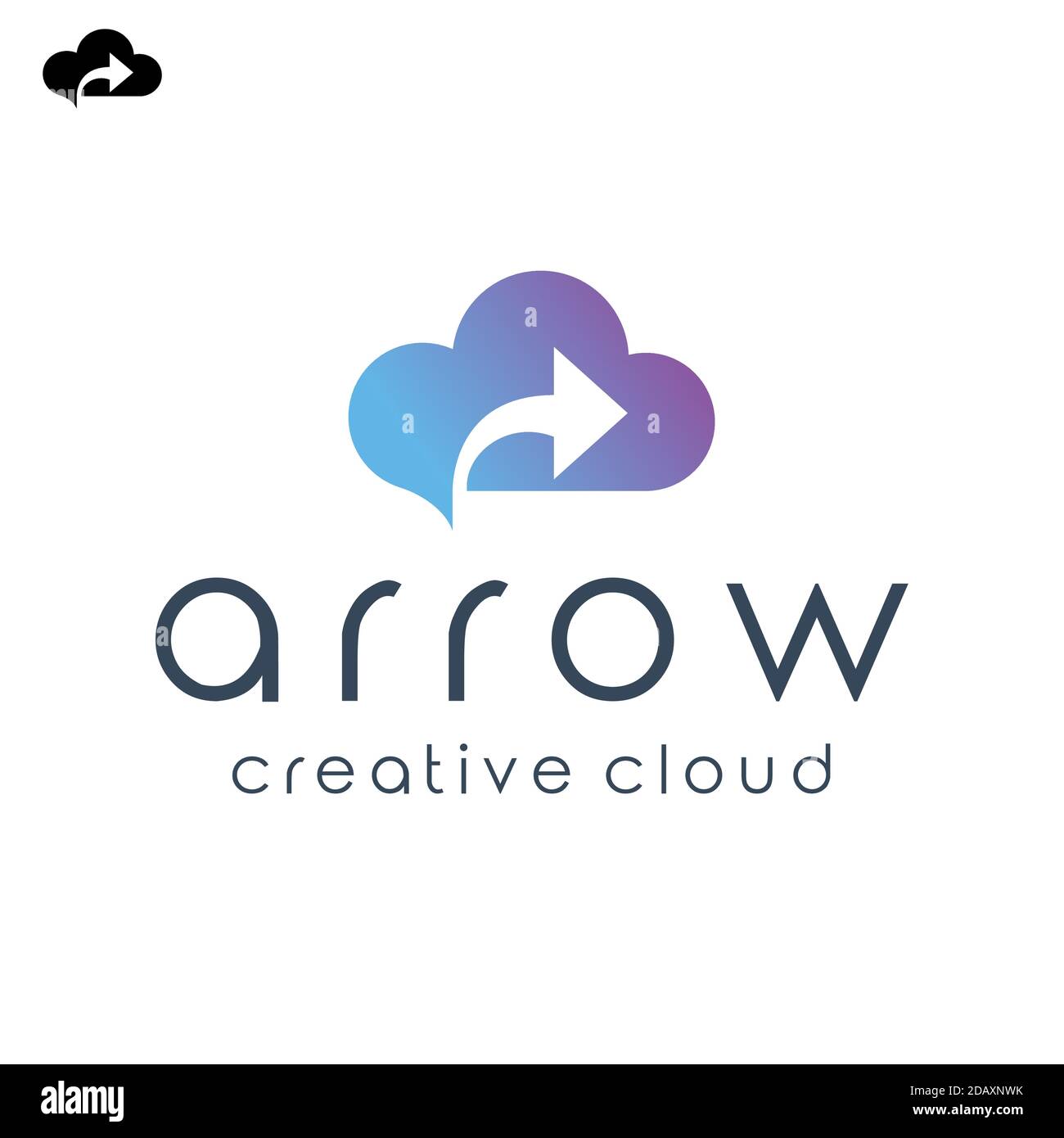 cloud computing with arrow, for cloud logo design Stock Vector Image ...