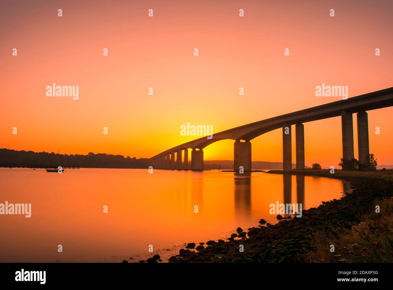 Sunrise over the River Orwell near Ipswich, Suffolk, UK Stock Photo Alamy