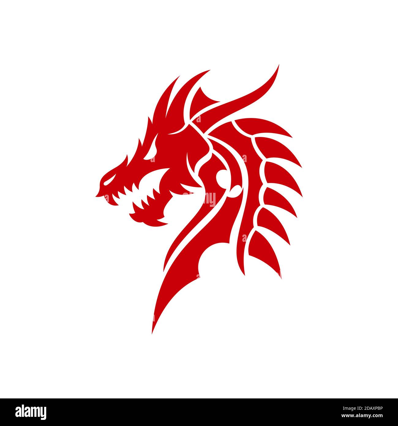 Dragon Tribal logo design inspiration Stock Vector