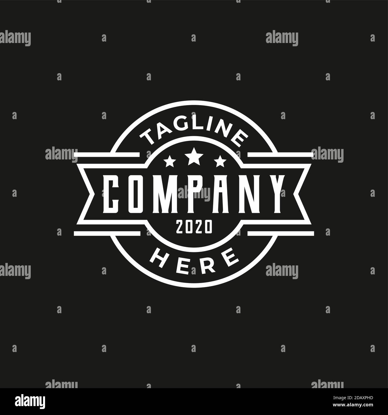 Minimalist Vintage Stamp Label Badge Logo design vector Stock Vector Image & Art Alamy