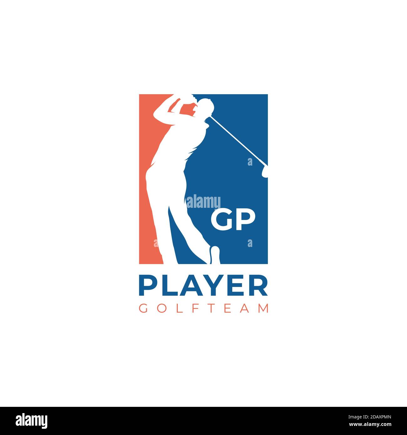Unique golf logo Design Stock Vector