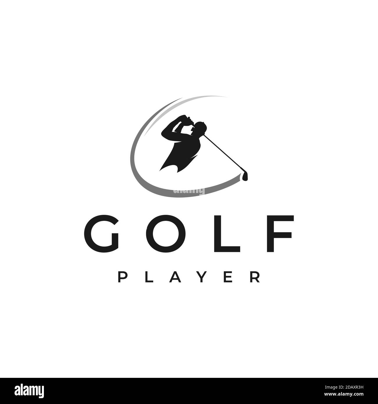 Golfer silhouette logo design Stock Vector Image & Art - Alamy
