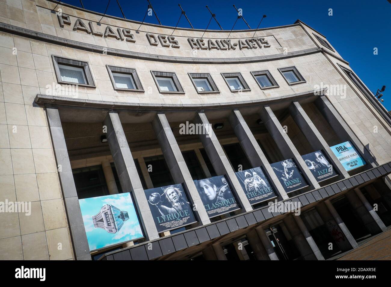 Illustration picture shows Palais des beaux-arts, Wednesday 22 April 2020, in Charleroi. BELGA PHOTO VIRGINIE LEFOUR Stock Photo