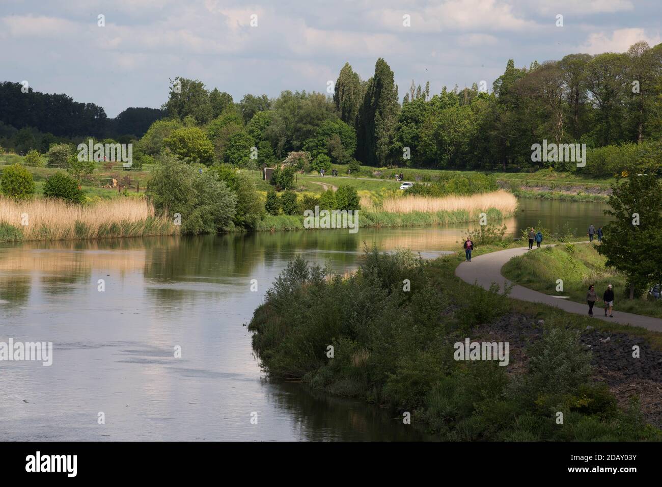 Illustration picture shows a view on the Schelde river, Saturday 02 May 2020, in Wetteren. BELGA PHOTO NICOLAS MAETERLINCK Stock Photo