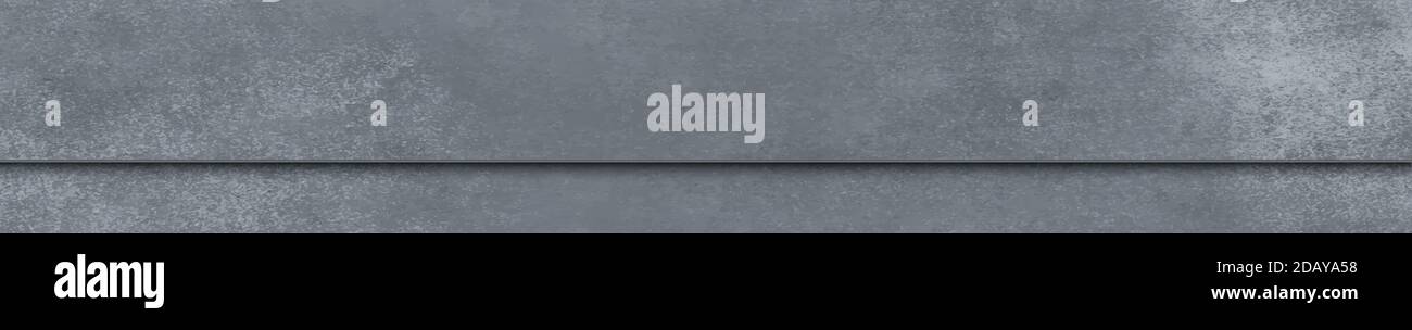 Panoramic texture of realistic gray concrete Stock Vector