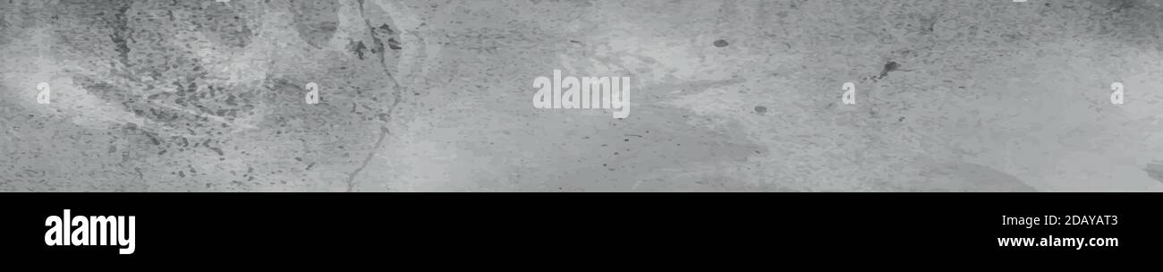 Panoramic texture of realistic gray concrete Stock Vector