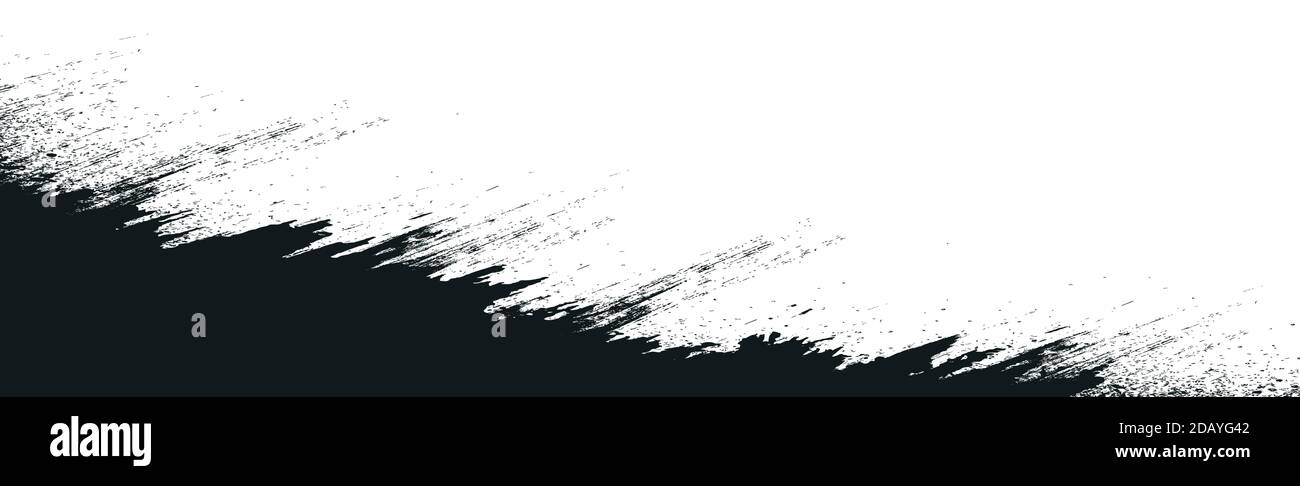 Grunge black and white panoramic background - Vector illustration Stock Vector
