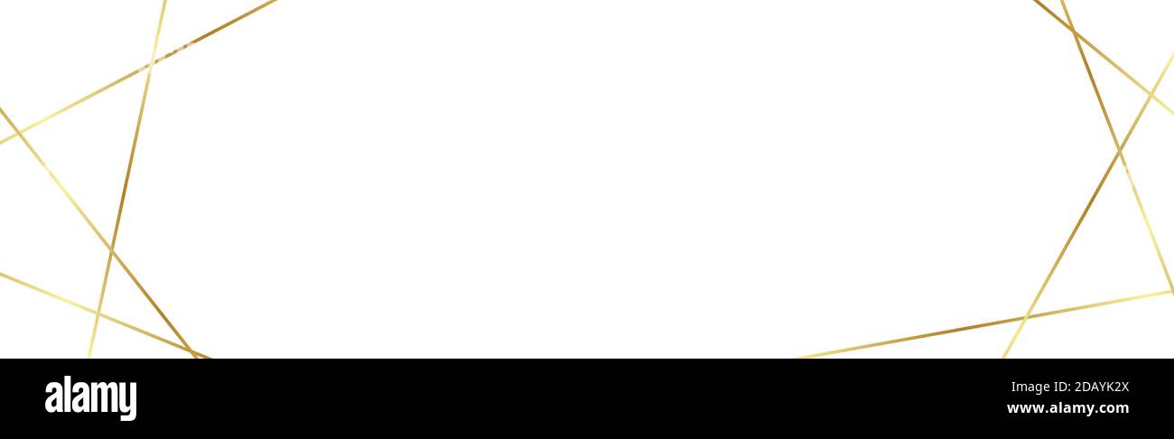 Bright golden lines on white background - Vector illustration Stock Vector
