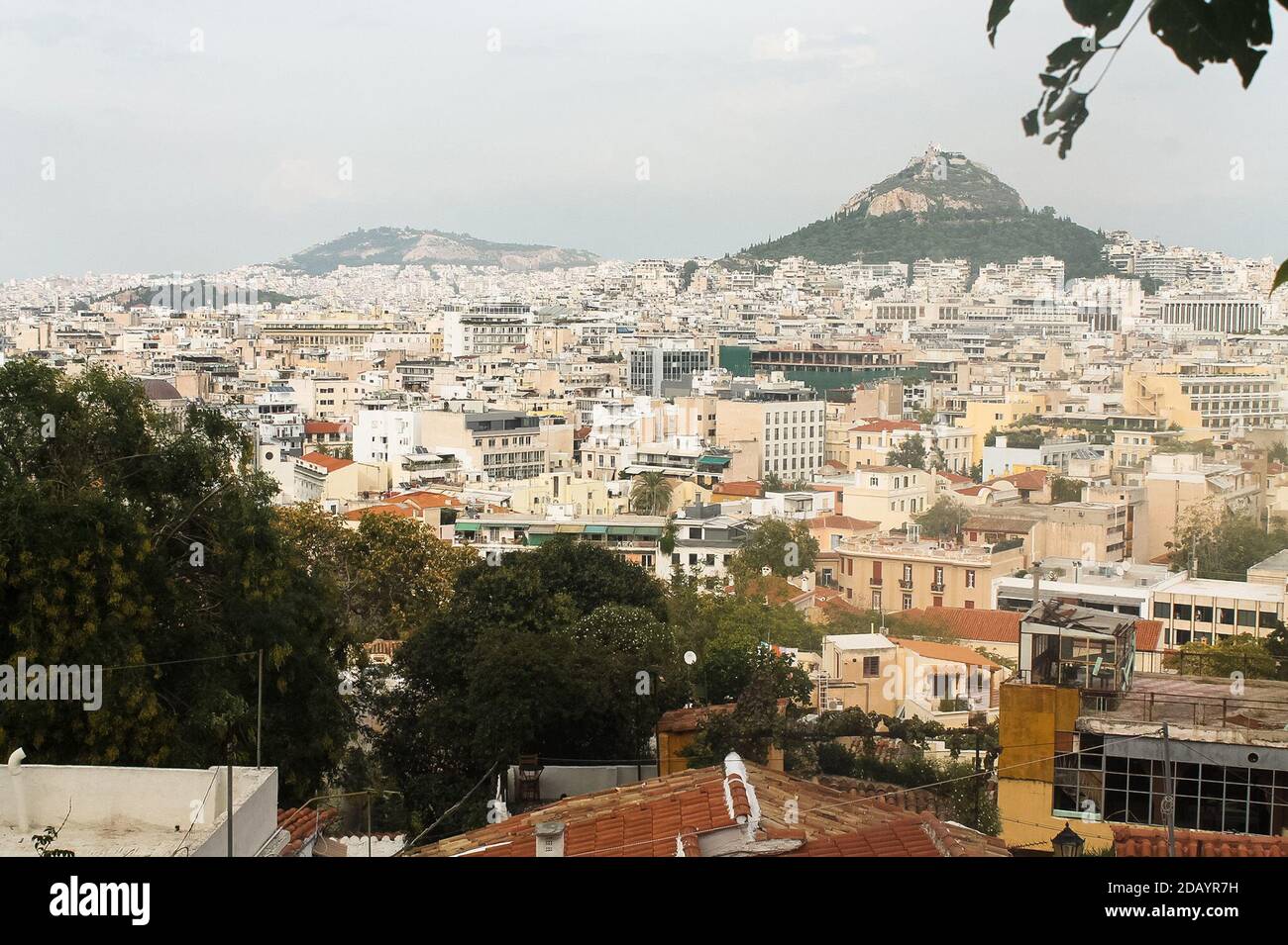 A view of Athens, the capital of Greece. Greece is a major entry point to Europe for Kenyan migrants. Stock Photo