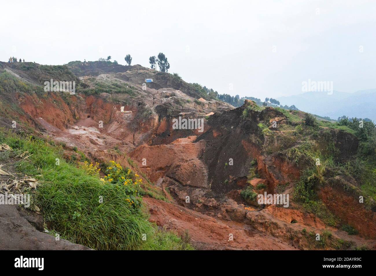 Mines in the Rubaya area of Democratic Republic of Congo. Stock Photo
