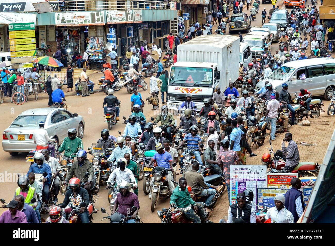 Kampala, Uganda's capital city, is notorious for traffic jams that take
