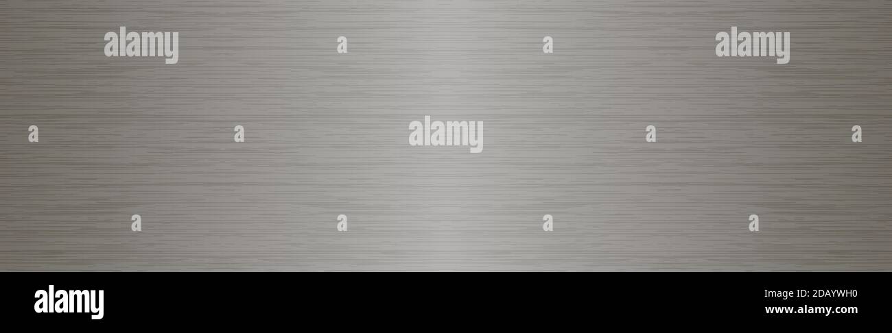 Texture panorama of silver metal with reflection Stock Vector