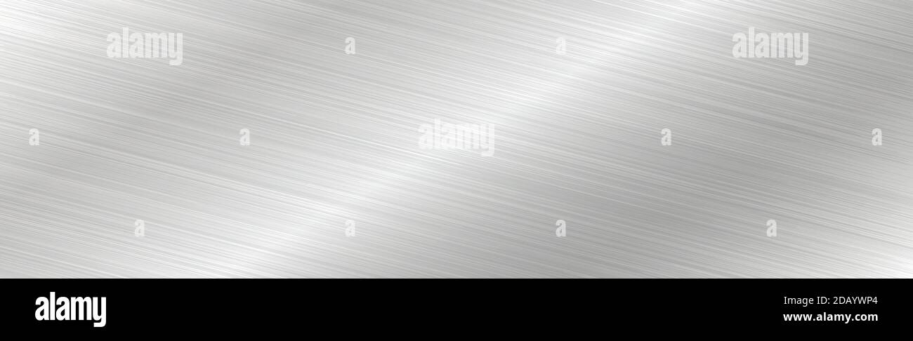 Texture panorama of silver metal with reflection Stock Vector
