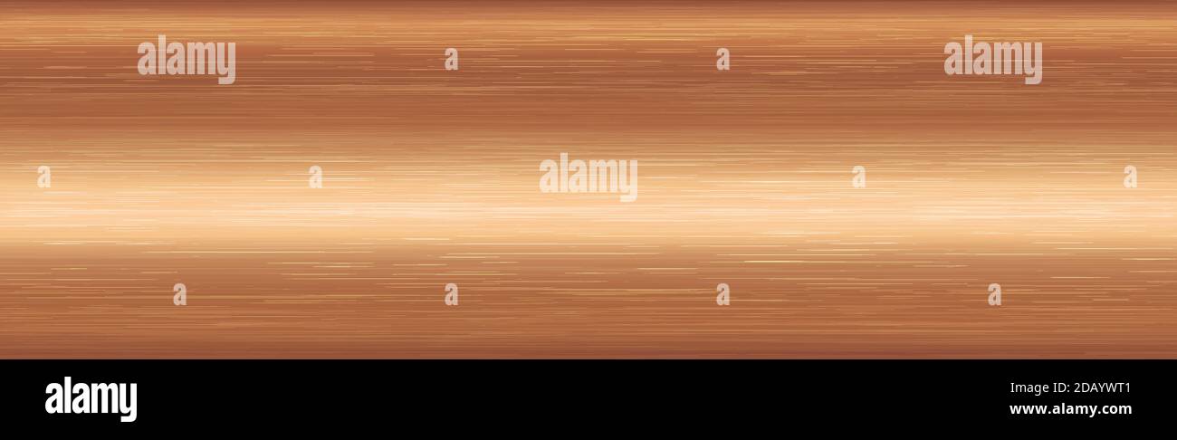 Golden metal panorama texture with reflection Stock Vector