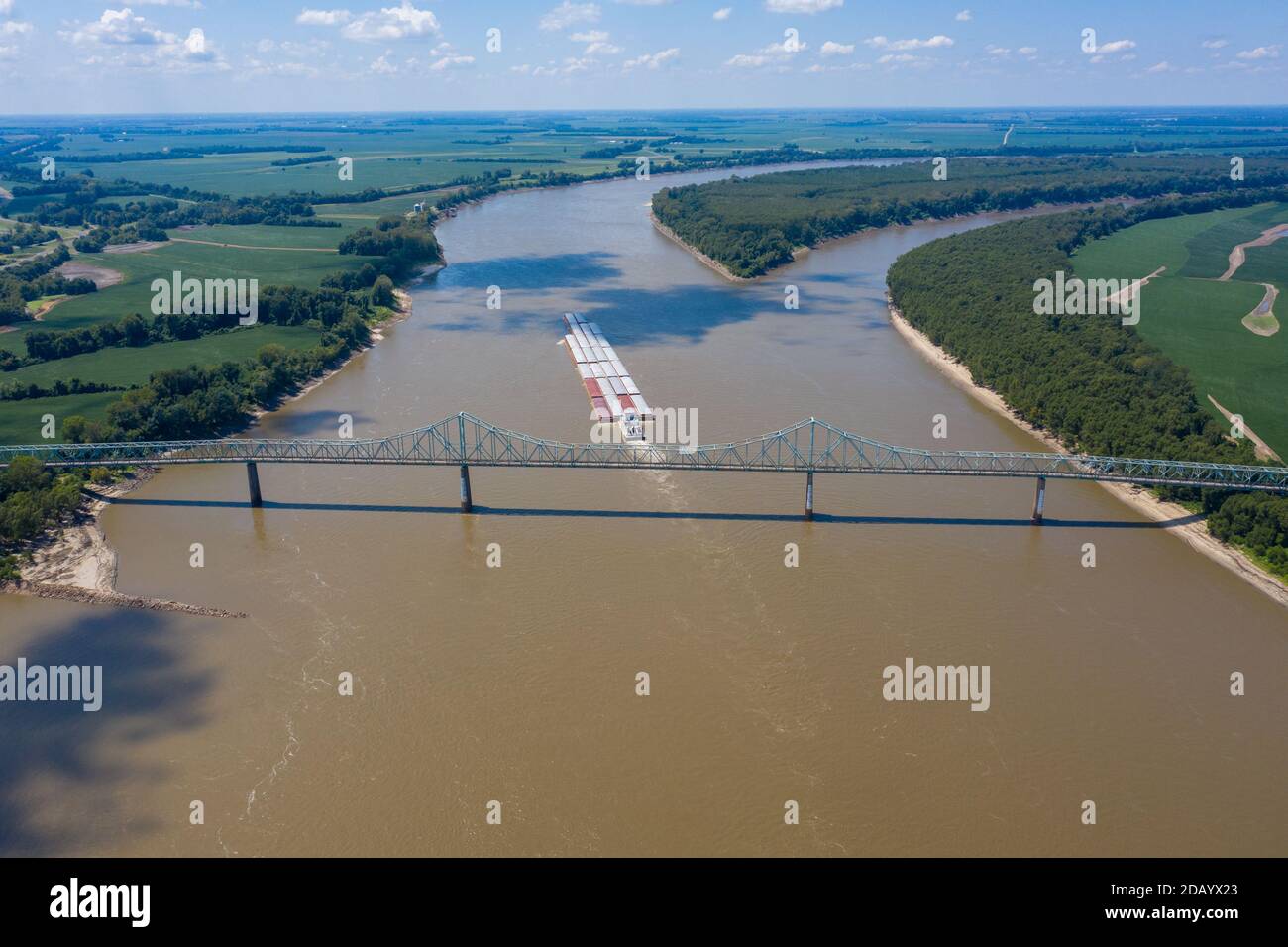 Cairo Mississippi River Bridge, Cairo, IL, USA Stock Photo