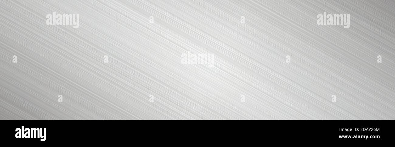 Texture panorama of silver metal with reflection Stock Vector