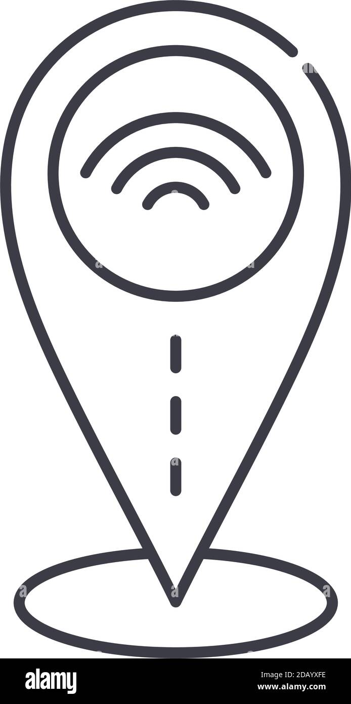 Signal icon, linear isolated illustration, thin line vector, web design ...