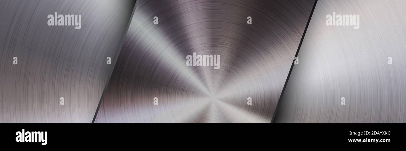 Texture panorama of silver metal with reflection - background Stock ...