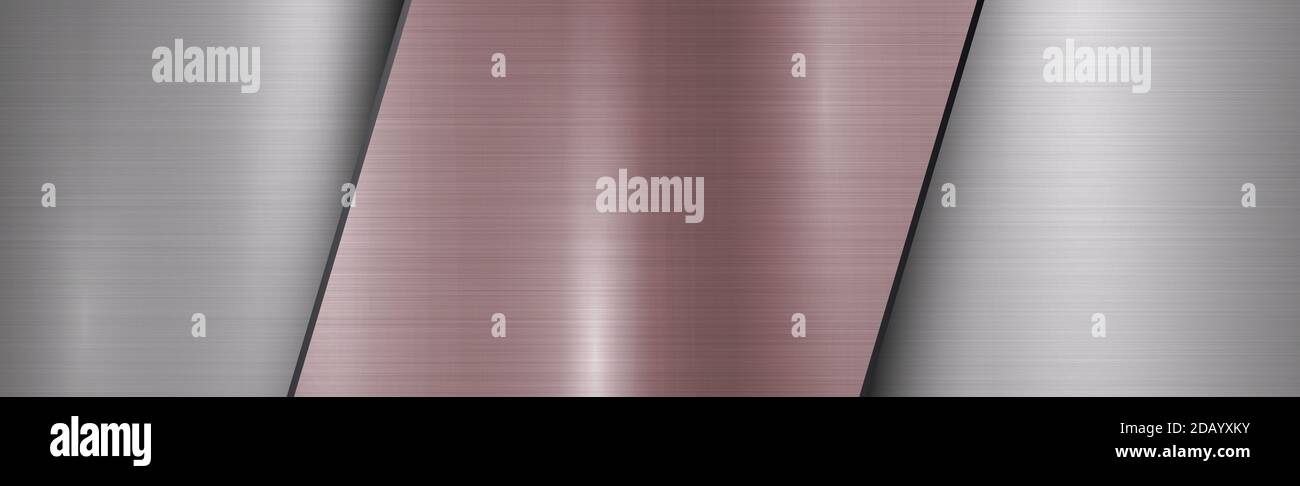 Texture panorama of silver metal with reflection - background Stock ...