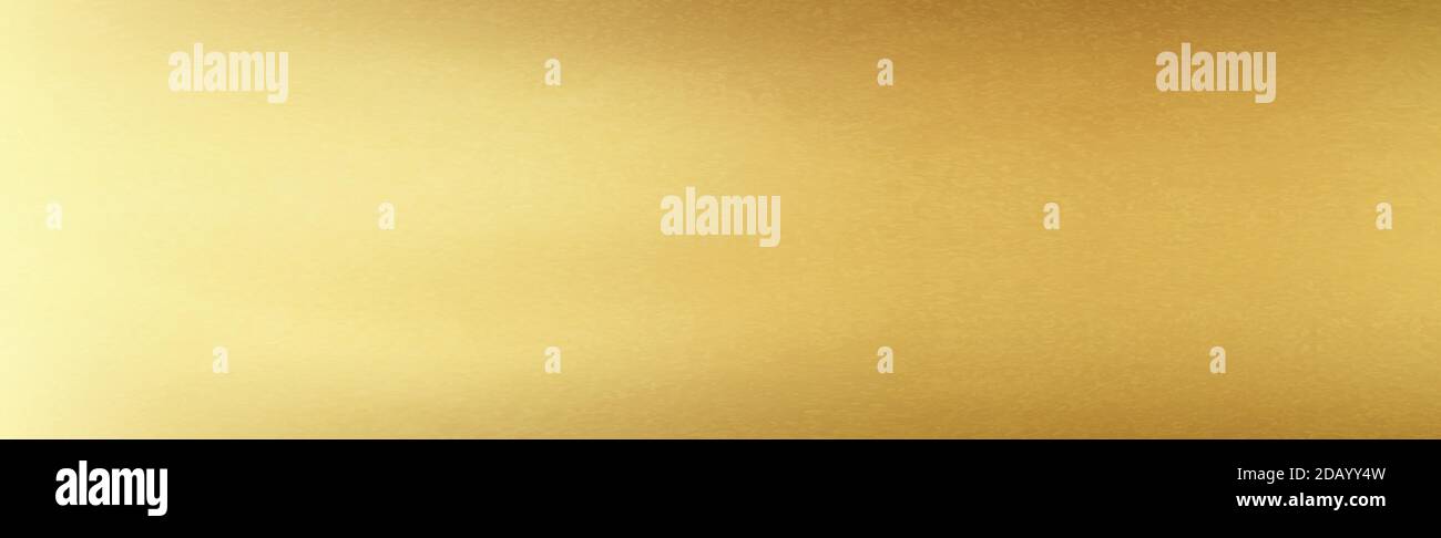 Golden metal panorama texture with reflection Stock Vector