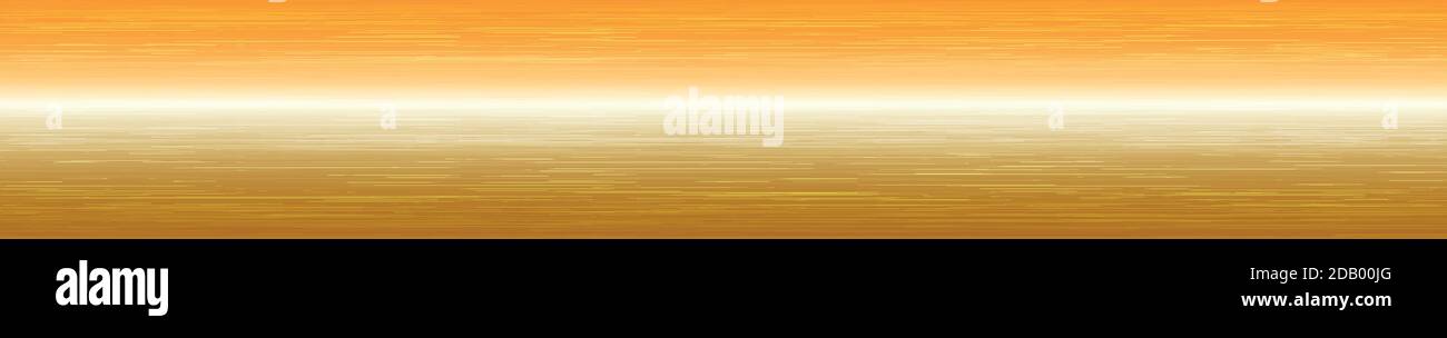 Golden metal panorama texture with reflection Stock Vector