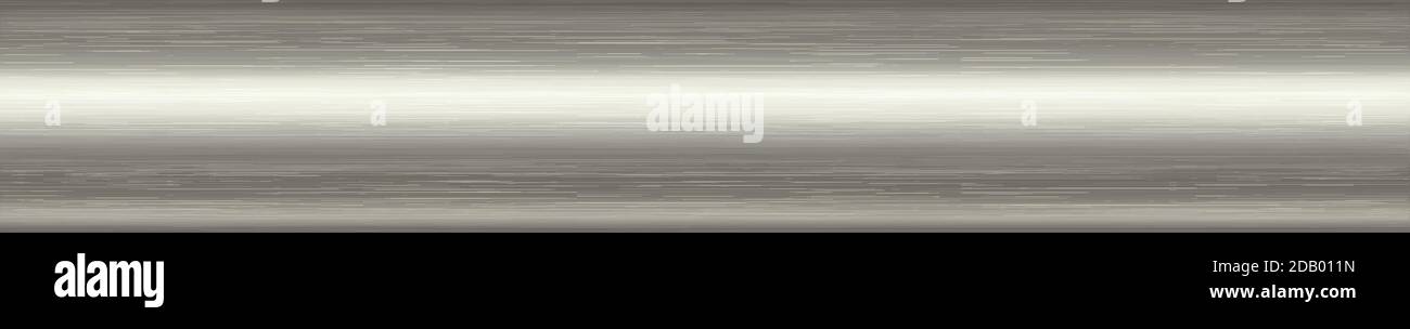 Texture panorama of silver metal with reflection Stock Vector