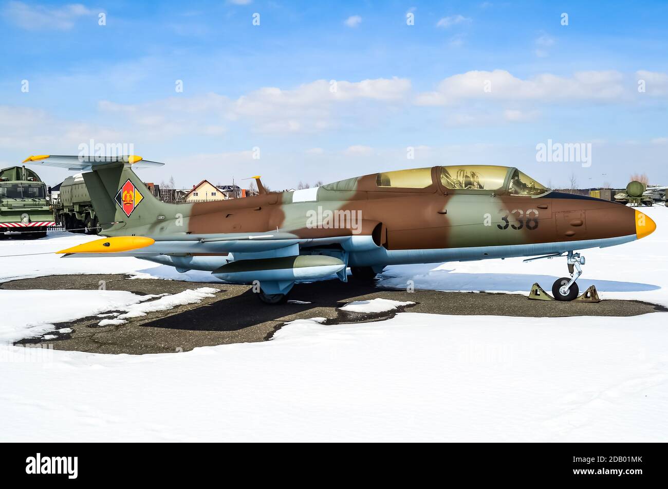 East Germany Air Force Aero L-29 Delfin on display in the Military History Museum in Berlin, Gatow Stock Photo
