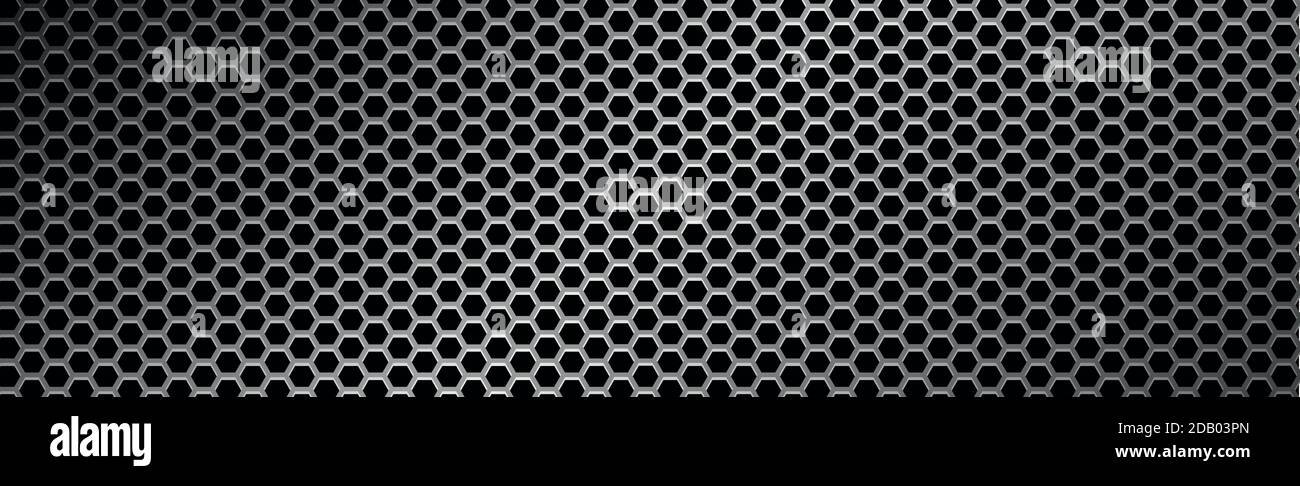 Silver perforated iron with white reflections - Vector illustration Stock Vector