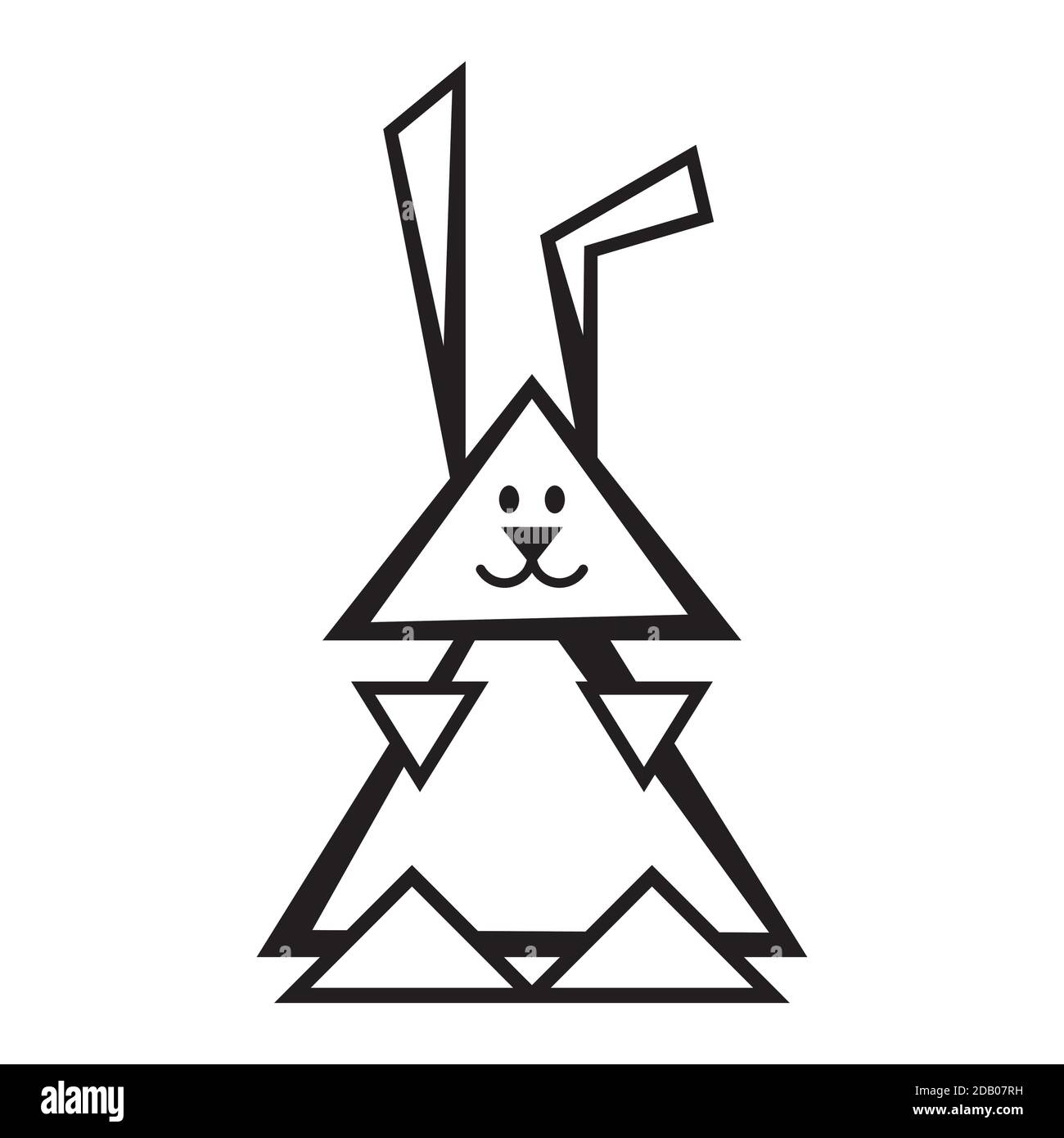 Bunny. Toy hare icon. Funny Rabbit Logo concept. Creative Vector element. Stock Vector