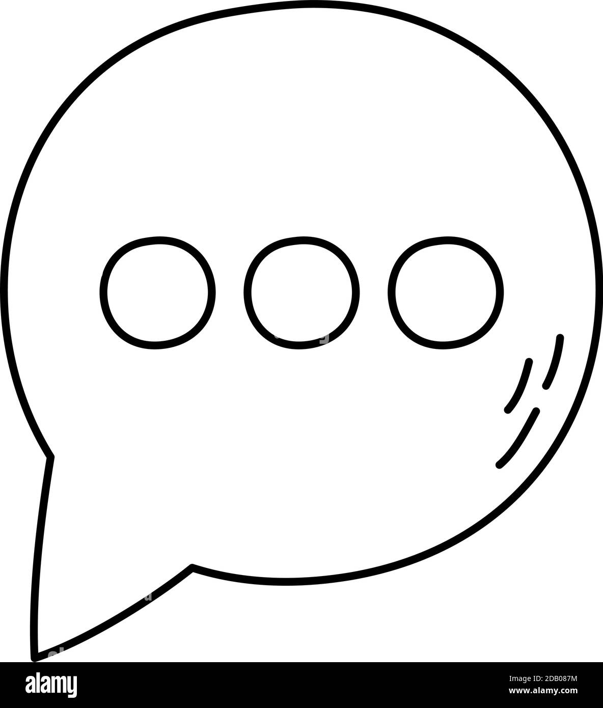 speech bubble with points social media line style icon vector ...