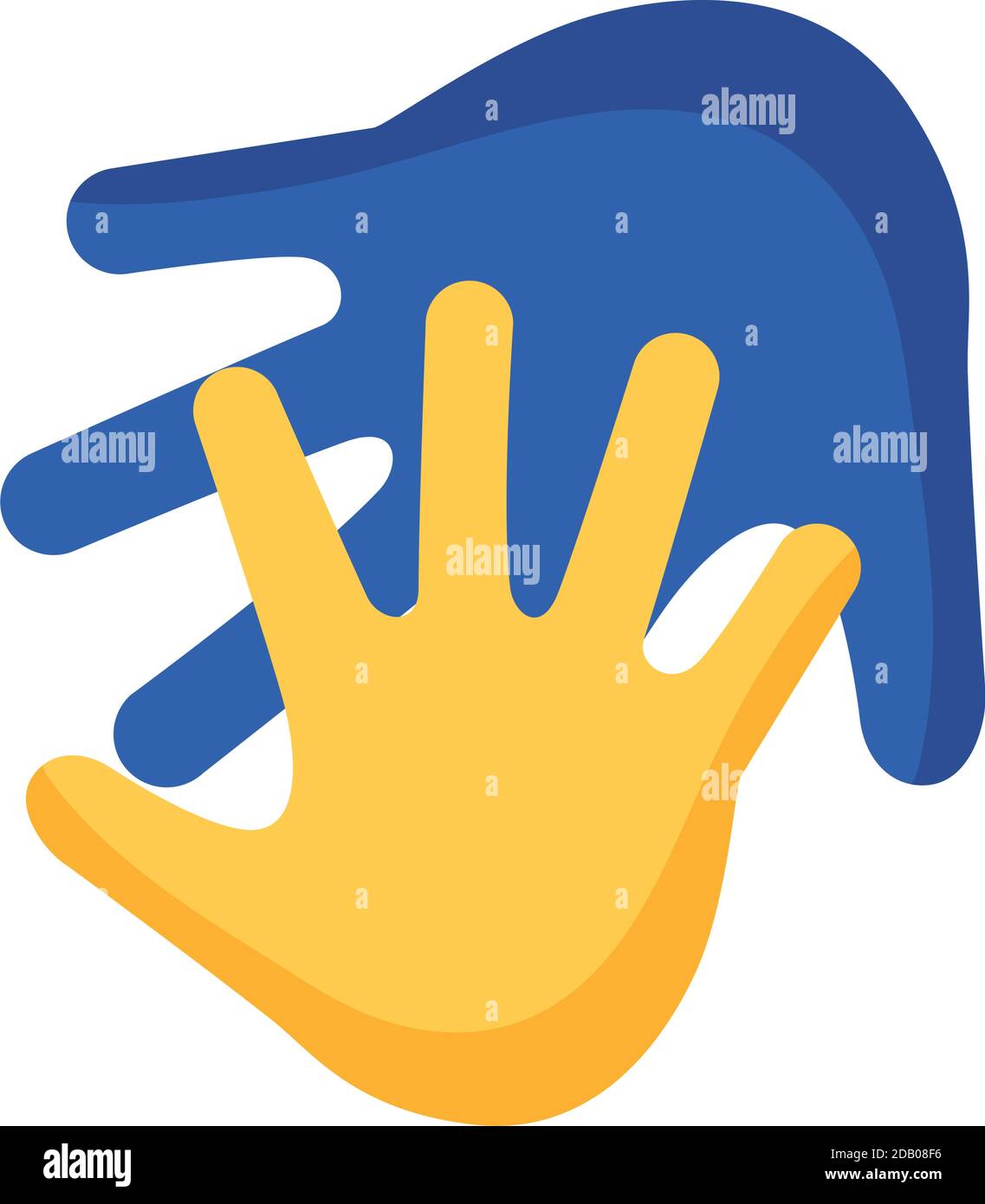 down syndrome hands print flat style icon vector illustration design ...