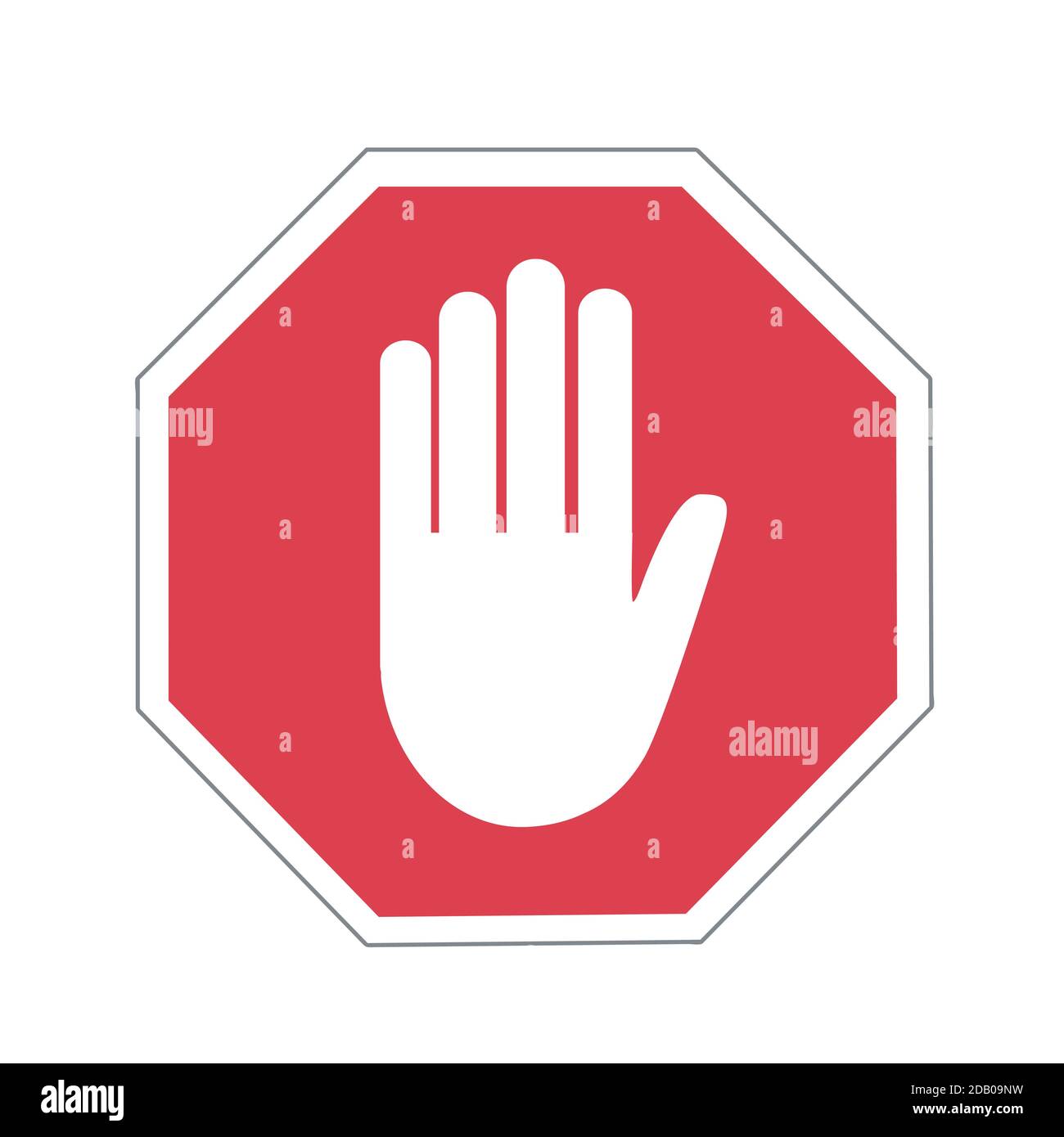 No entry hand sign Stock Vector Image & Art - Alamy