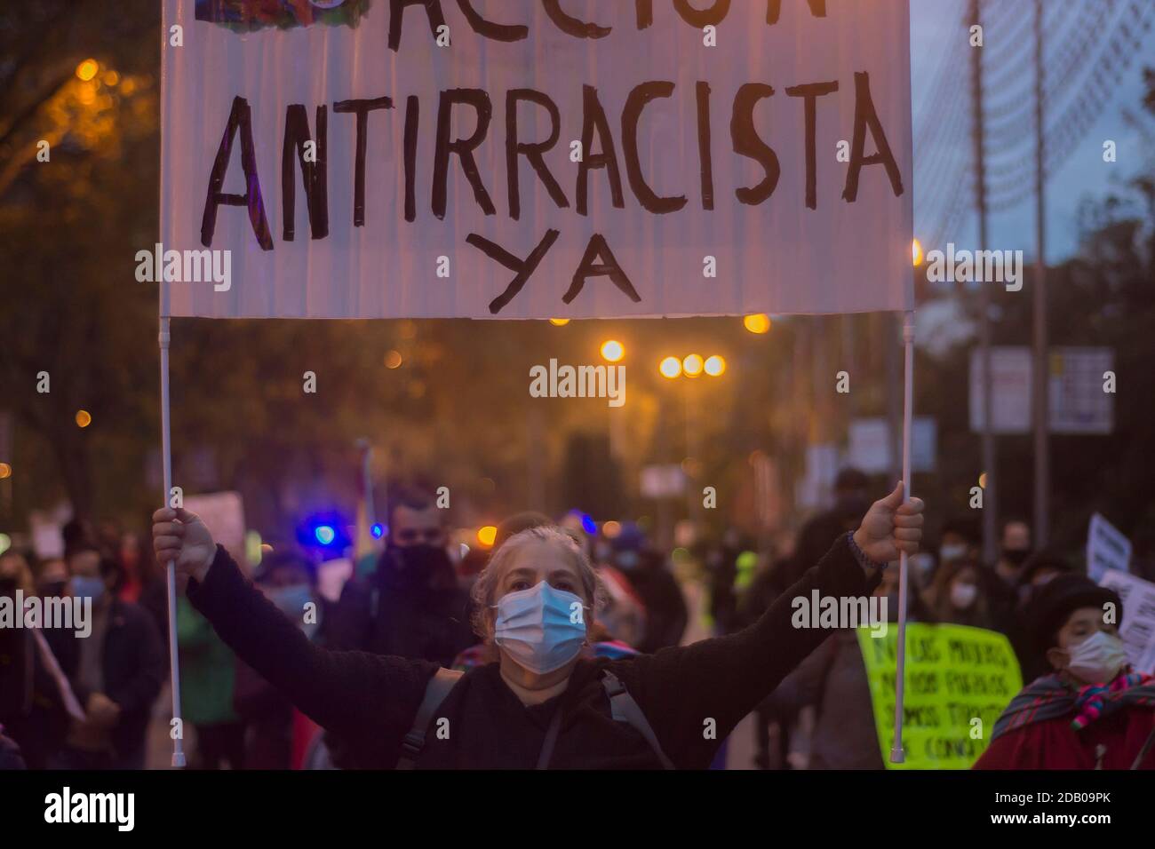 Madrid, Spain. 15th Nov, 2020. Demonstration from Paseo del Prado to Plaza de Callao anti-racist action to protest against administrative and social discrimination in Spain. (Photo by Alberto Sibaja/Pacific Press) Credit: Pacific Press Media Production Corp./Alamy Live News Stock Photo