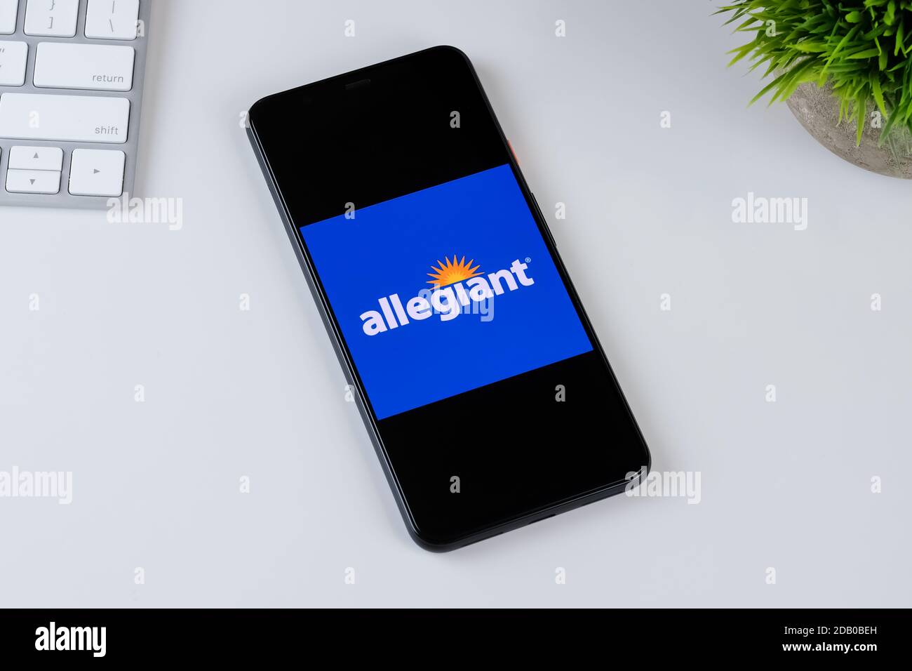 Allegiant app logo on a smartphone screen Stock Photo Alamy