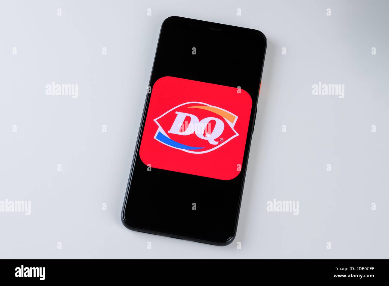 Dairy Queen app logo on a smartphone screen Stock Photo Alamy