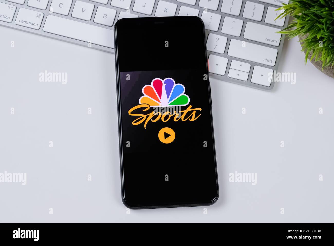 NBC Sports app logo on a smartphone screen Stock Photo Alamy
