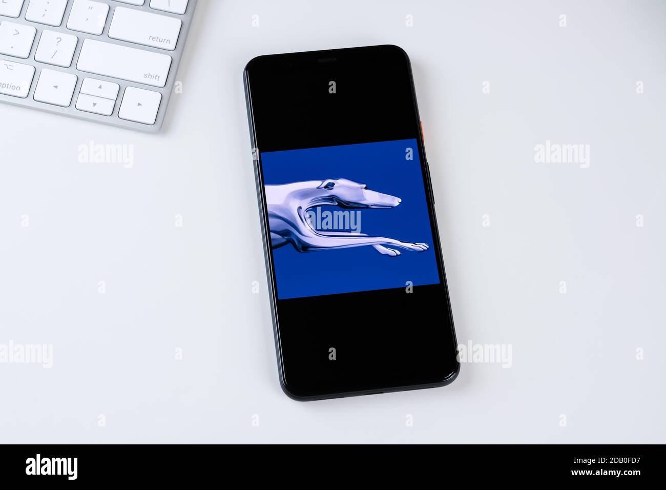 Greyhound Lines app logo on a smartphone screen Stock Photo Alamy