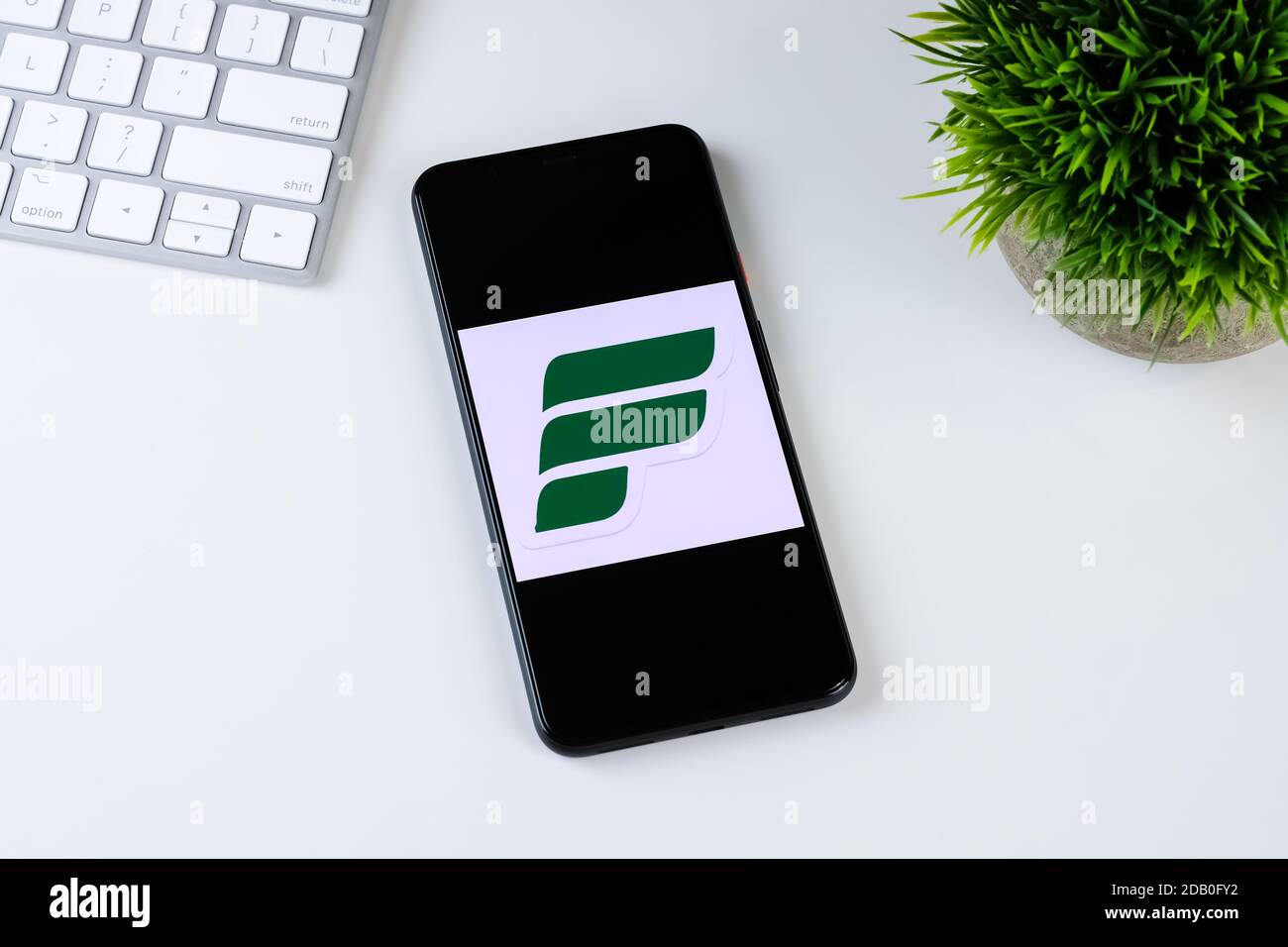 Frontier Airlines app logo on a smartphone screen Stock Photo Alamy